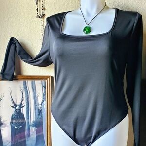 NWOT Elegant Black Long Sleeve Women's Bodysuit